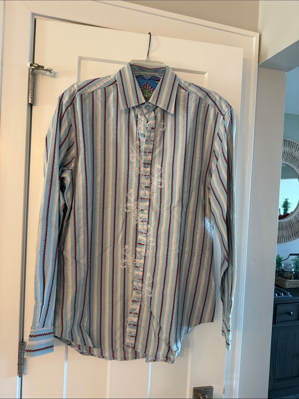 Robert Graham Light Blue Multi-Stripe Button-Down Shirt